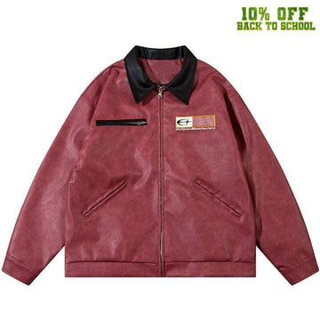 Makersluxe® American Style PU Leather Jacket