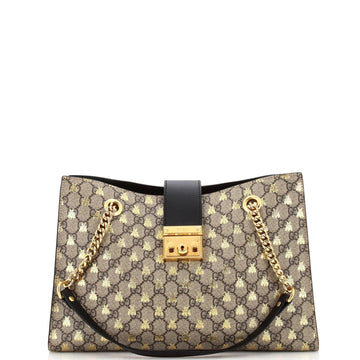 Padlock Chain Tote Printed GG Coated Canvas Medium
