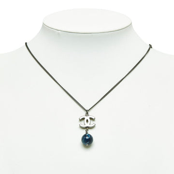 Chanel Cocomark Colour Stone Collar Blue Black Silver Metal  Chanel