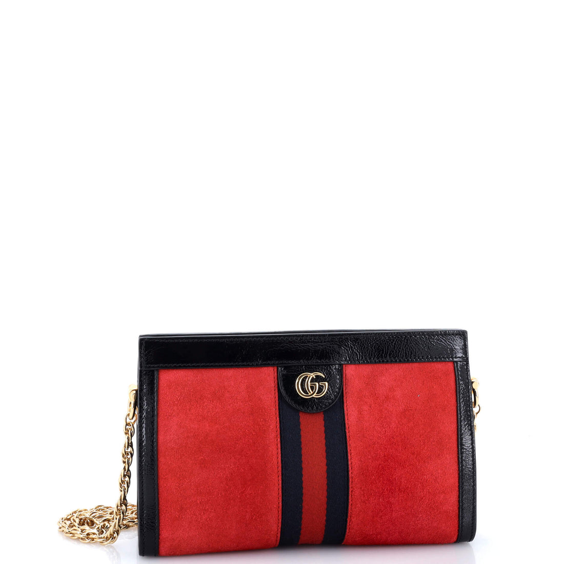 Ophidia Chain Shoulder Bag Suede Small
