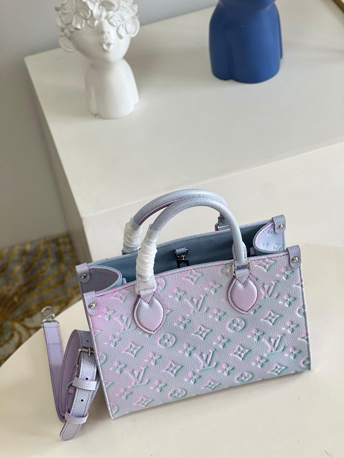 LV Onthego Tote 1968 Sac Plat Monogram Empreinte M46168