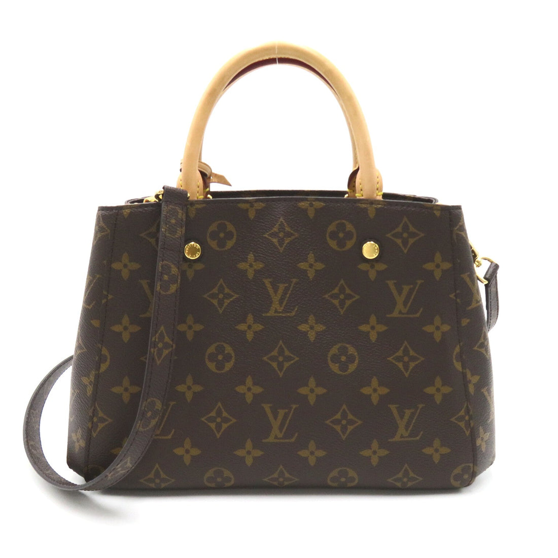 Louis Vuitton Montaigne BB  Bag 2w Shoulder Tote Bag PVC Coated Canvas Monogram  Brown M41055