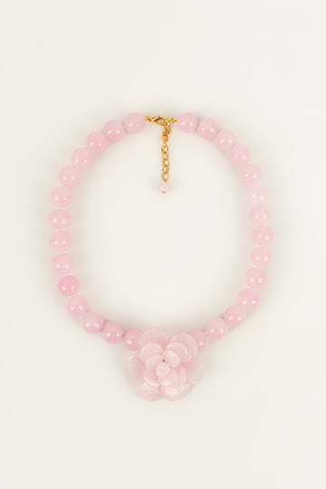 Collier camélia rose Augustine