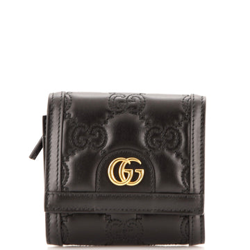 GG Card Case Wallet GG Matelasse Leather Compact