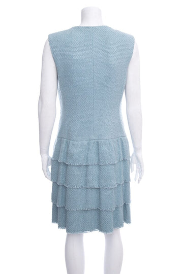 Chanel Blue Tweed Dress SZ 40