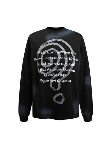 Makersluxe Spray Long Sleeve Street Hip-Hop T-shirt