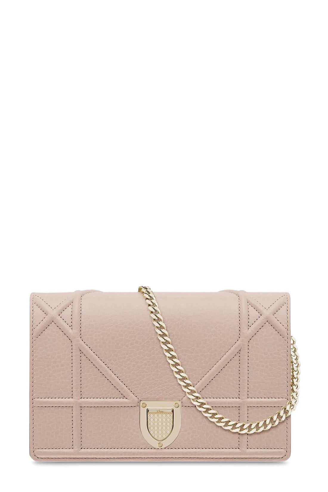 Diorama Clutch Powder Pink with Chain