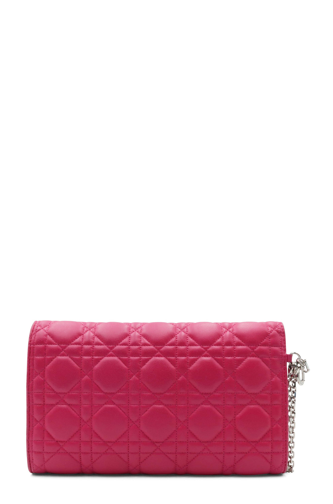 Quilted Cannage Wristlet Clutch Fuchsia