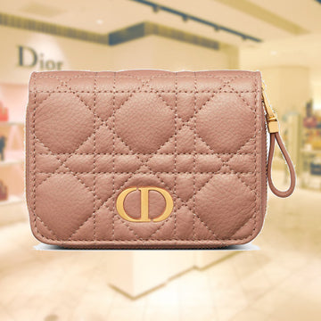 DIOR CARO COMPACT ZIPPED WALLET