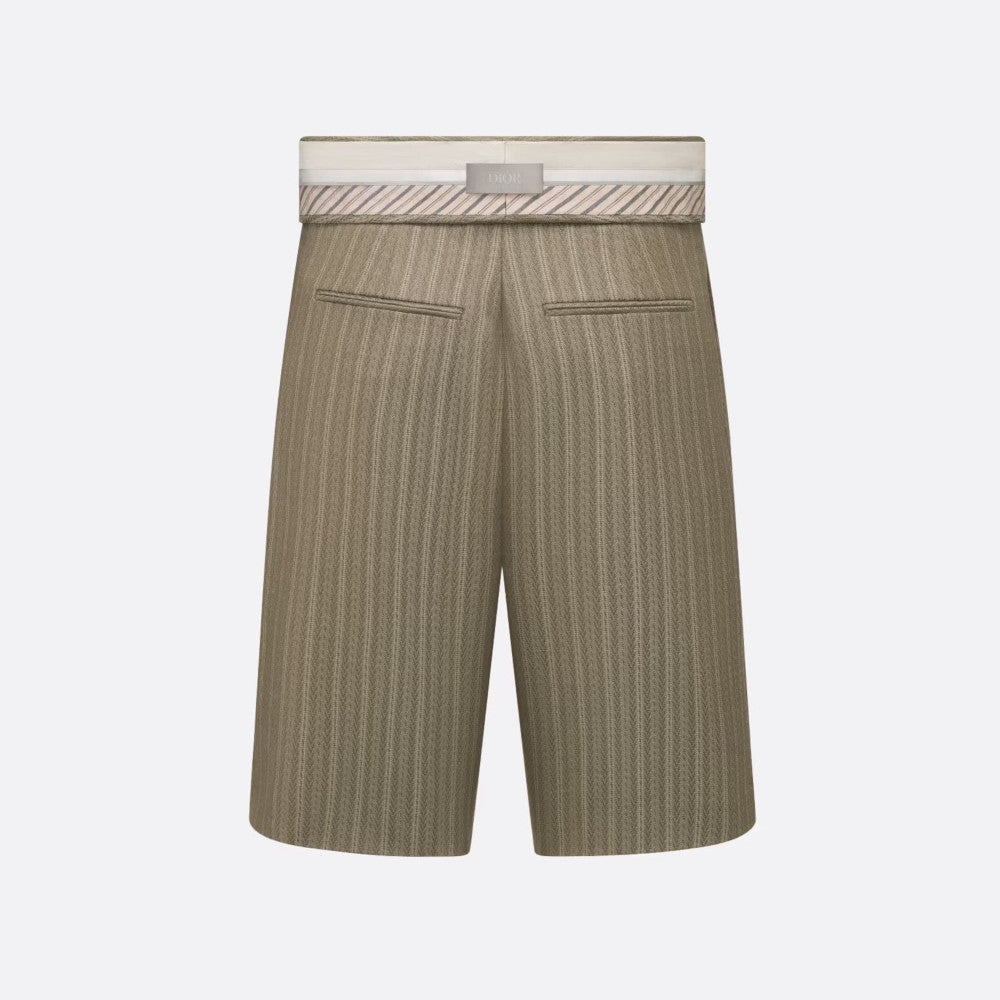 BERMUDA SHORTS WITH TURNED-DOWN WAISTBAND