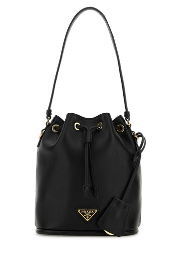 PRADA Mini Leather Bucket Handbag