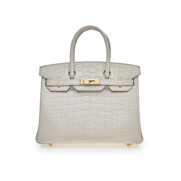 HRMS 30 Beton Matte Alligator Mississippiensis Gold Hardware