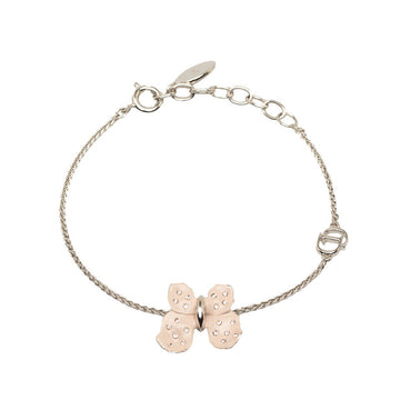 Dior Butterfly Butterfly Logo Bracelet Silver Pink Metal  Dior