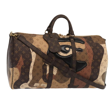 Louis Vuitton Keepall Bandouliere 55  Canvas Travel Bag ()