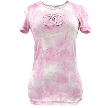 Chanel 2009 cruise CC logo-print tie-dye T-shirt #34