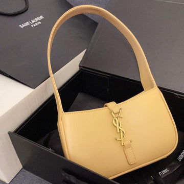 Makersluxe - Mini Hobo Logo-plaque Shoulder Bag Beige