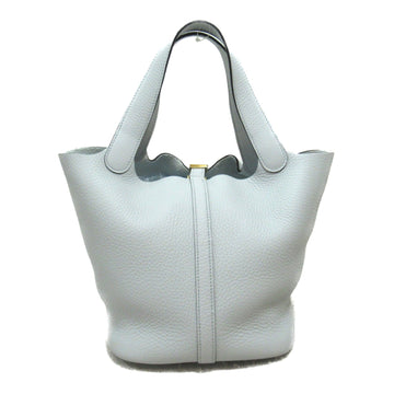 Hermes Picotin Lock MM Blue Pearl Handbag Handbag Leather ant  Blue