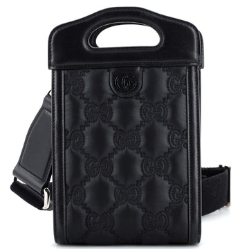 Top Handle Crossbody Bag GG Embossed Matelasse Nylon with Leather Mini