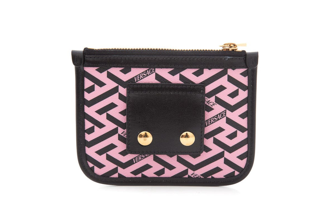 Versace Pink La Greca Wallet
