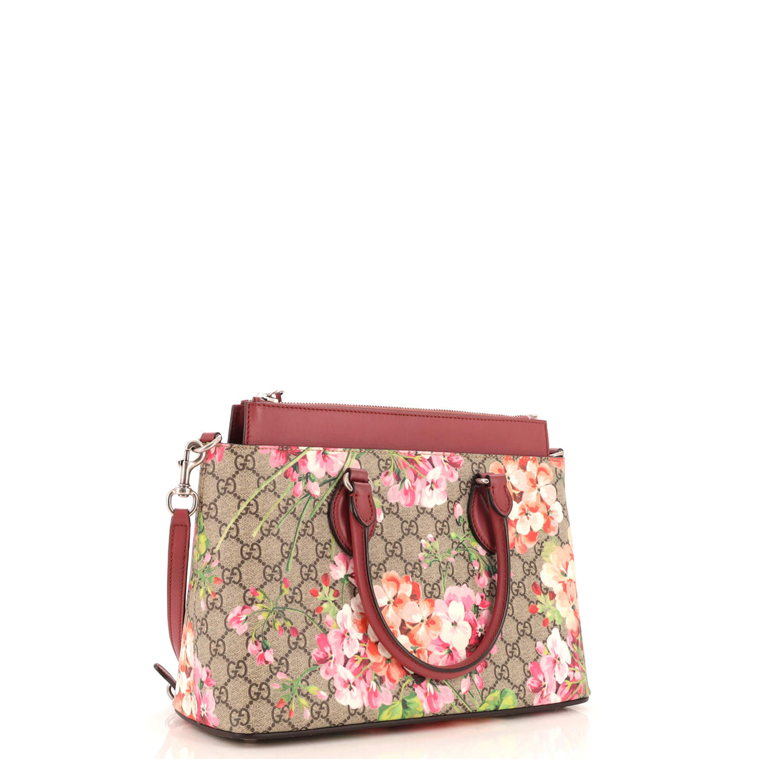 Linea A Convertible Tote Blooms Print GG Coated Canvas Small