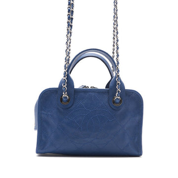 CHANEL Matrasse Coco 2WAY Handbag Caviar S Blue (Silver G ) Handbag  Shoulder Bag Ladies Handbag Hybrid ? Delivery? Ladies Handbag Ladies Handbag