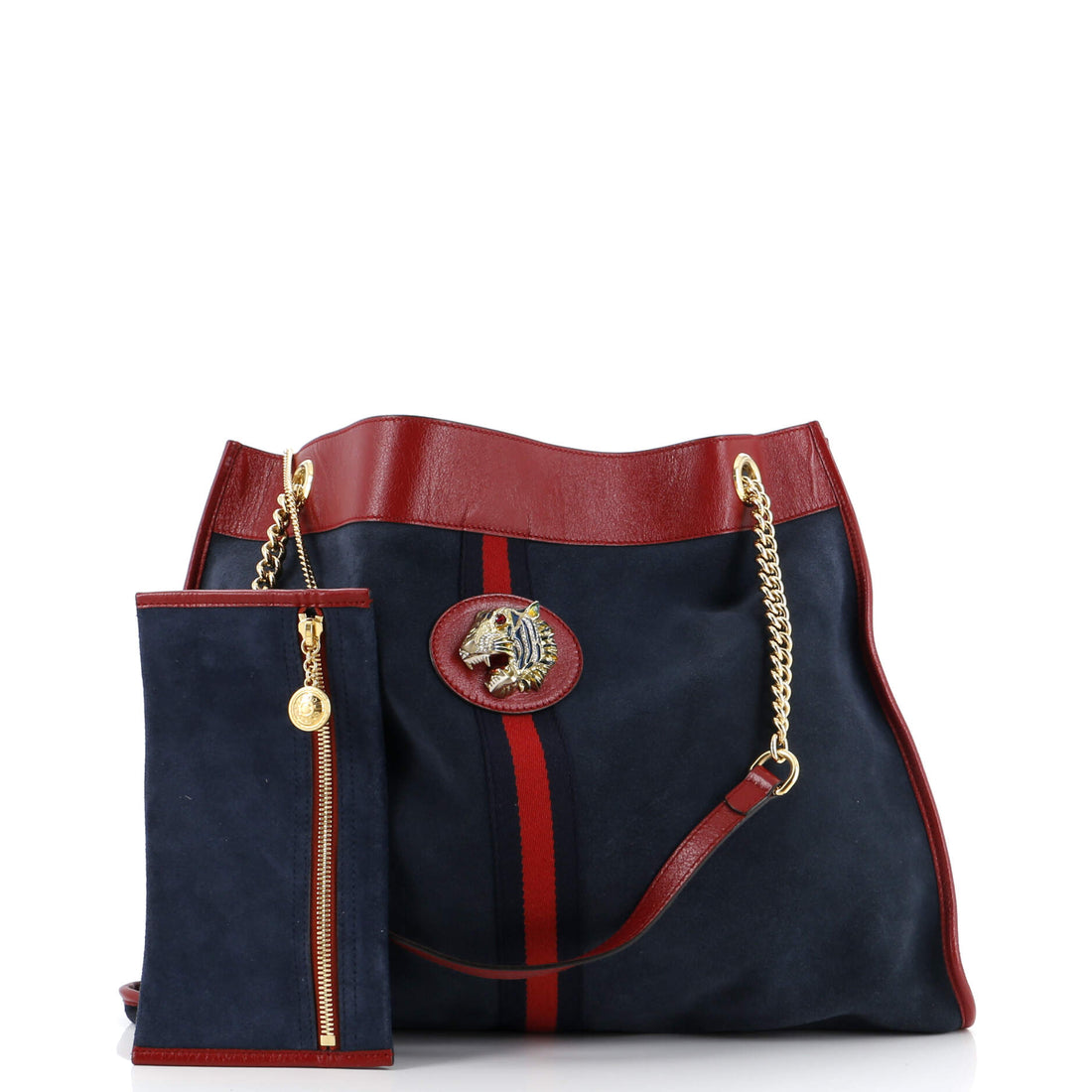 Rajah Chain Tote Suede Large