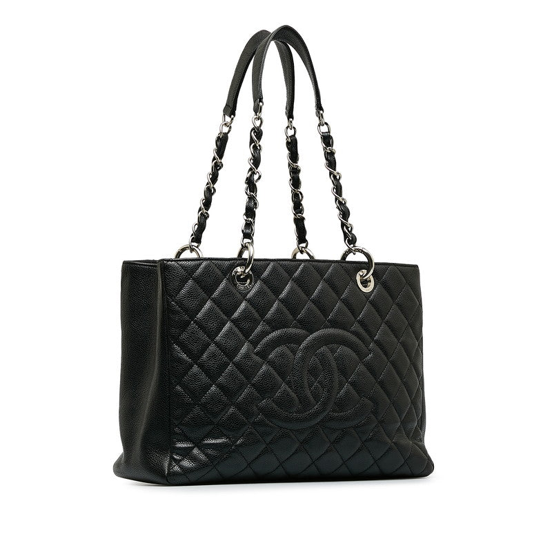 Chanel Cocomark Shoulder Bag Black Caviar Skin Lady Chanel