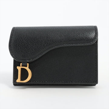 Christian Dior Saddle Leather Cardcase Black Earl