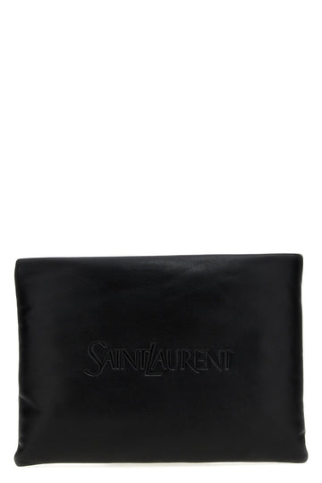Saint Laurent Men Logo Padded Clutch Bag