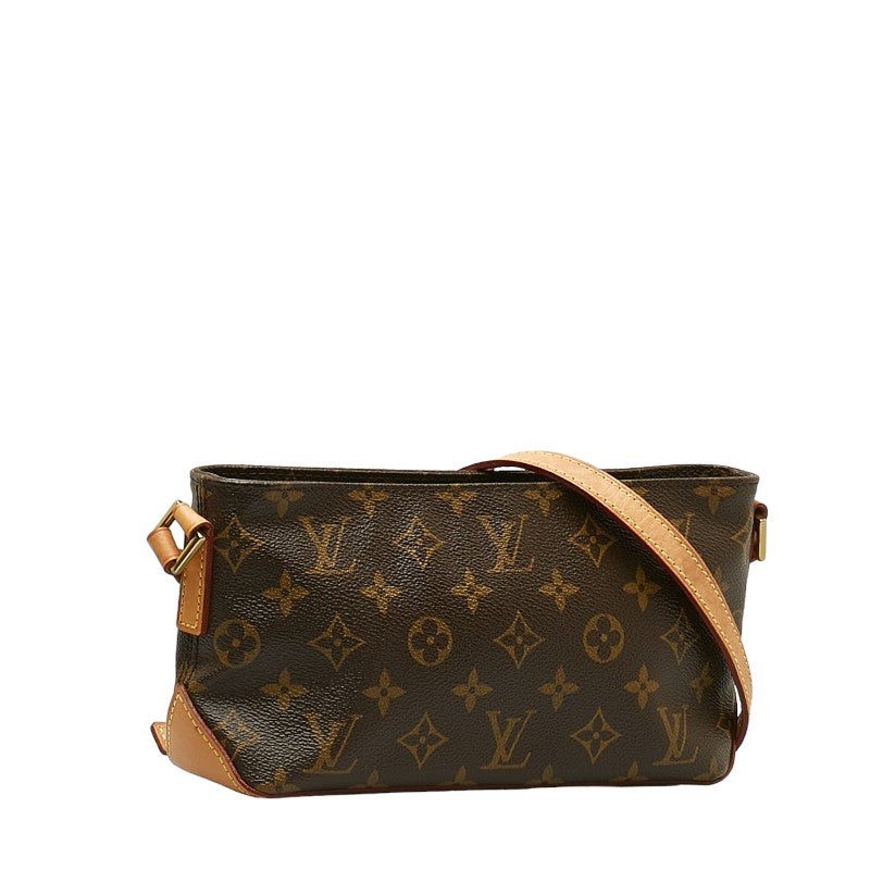 Louis Vuitton Monogram M51240 Shoulder Bag Leather Brown