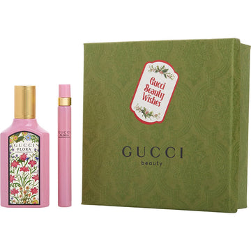Gucci Flora Gorgeous Gardenia By Gucci Eau De Parfum Spray 1.6 Oz & Eau De Parfum Spray 0.33 Oz Mini Women