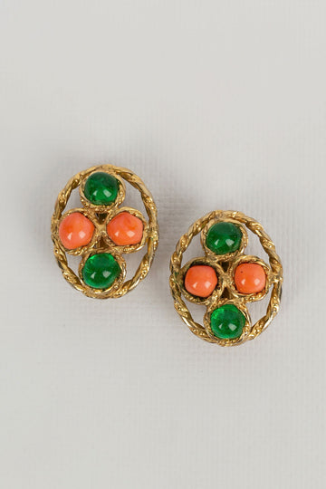 Boucles d'oreilles Gripoix ancien