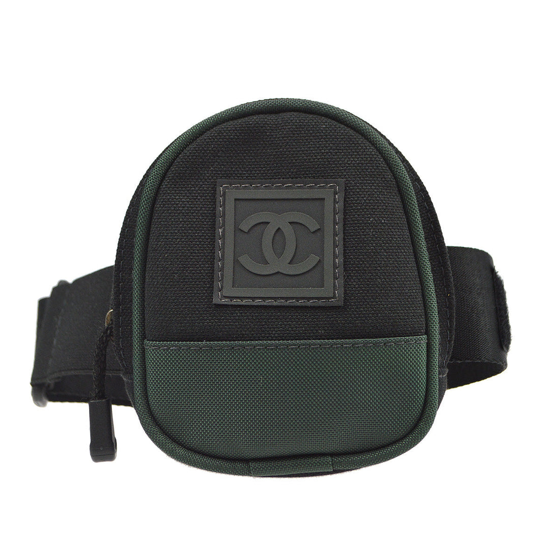 Chanel Sports Line Leg Bag Pouch Black Green