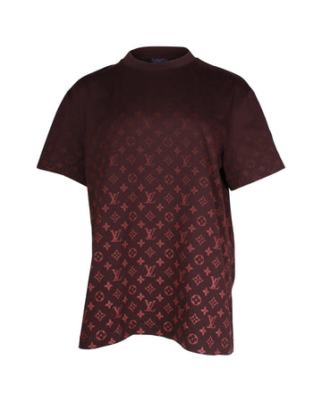 Louis Vuitton Monogram Gradient T-shirt in Burgundy Cotton