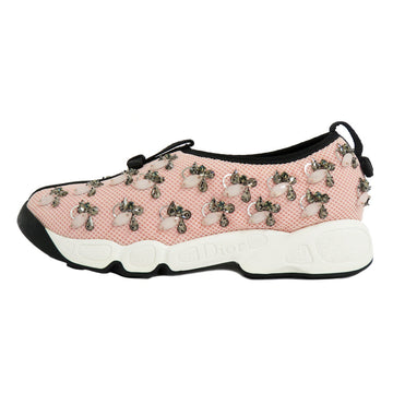 Dior Fusion Sneaker Slippon Pink Technicalnit KCK121MSTS32P 36.5 23.5cm Vision Ribbon  Shoes