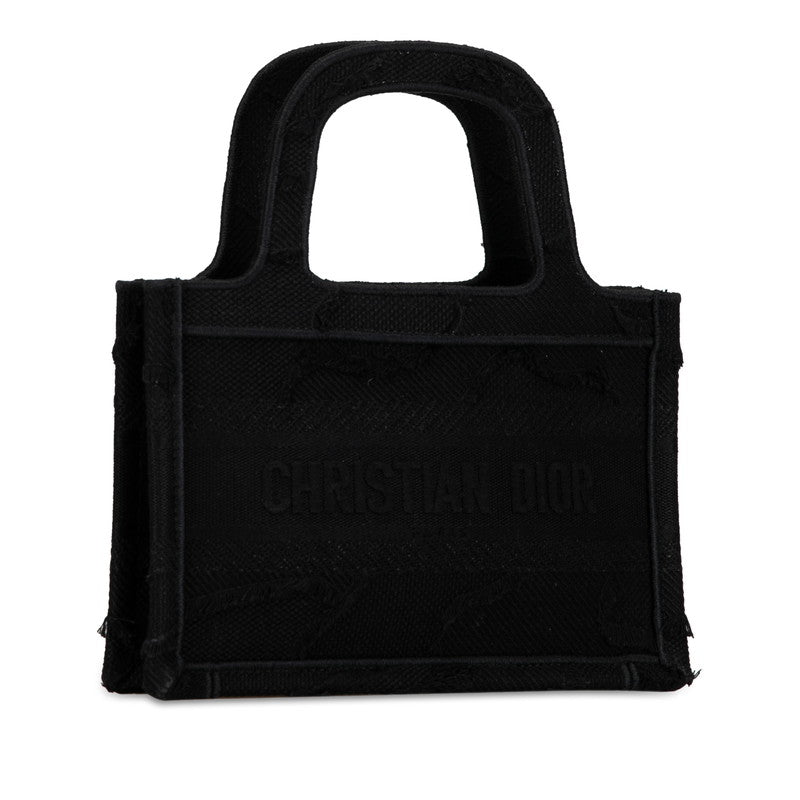 Dior Book Tote Mini  Handbag Black Canvas  Dior