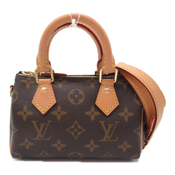 Louis Vuitton Nano Speedy Shoulder Bag 2w Shoulder Bag 2way Shoulder Bag PVC Coated Canvas Monogram  Brown M81085