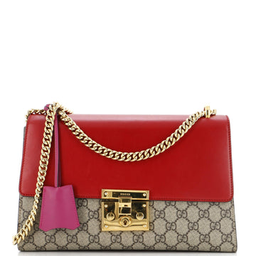 Padlock Shoulder Bag GG Coated Canvas and Leather Medium