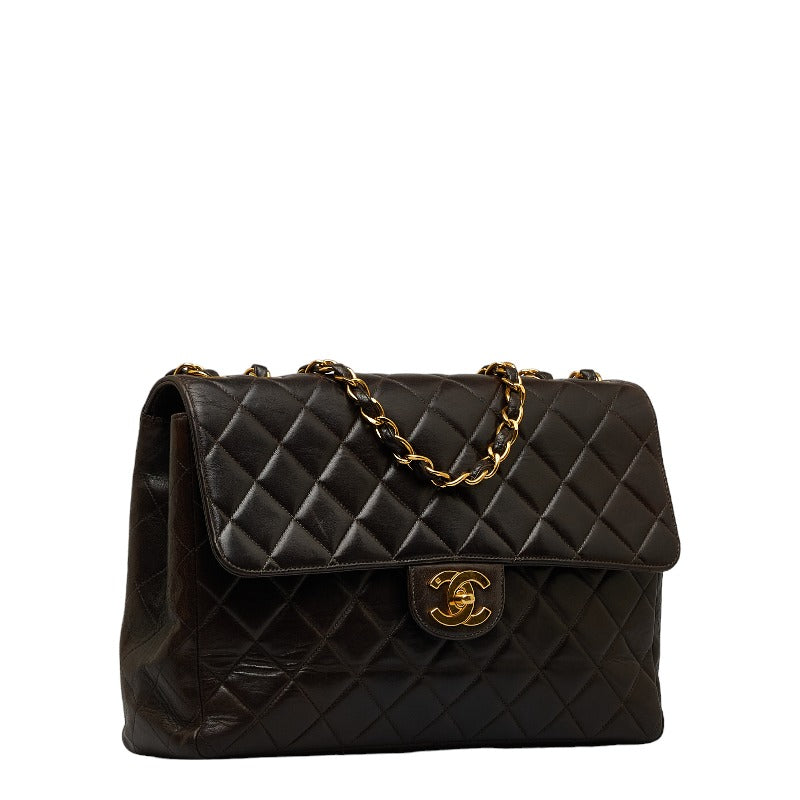 Chanel Decamatrasse 30 Cocomark ingle Flap Chain Shoulder Bag Black   CHANEL
