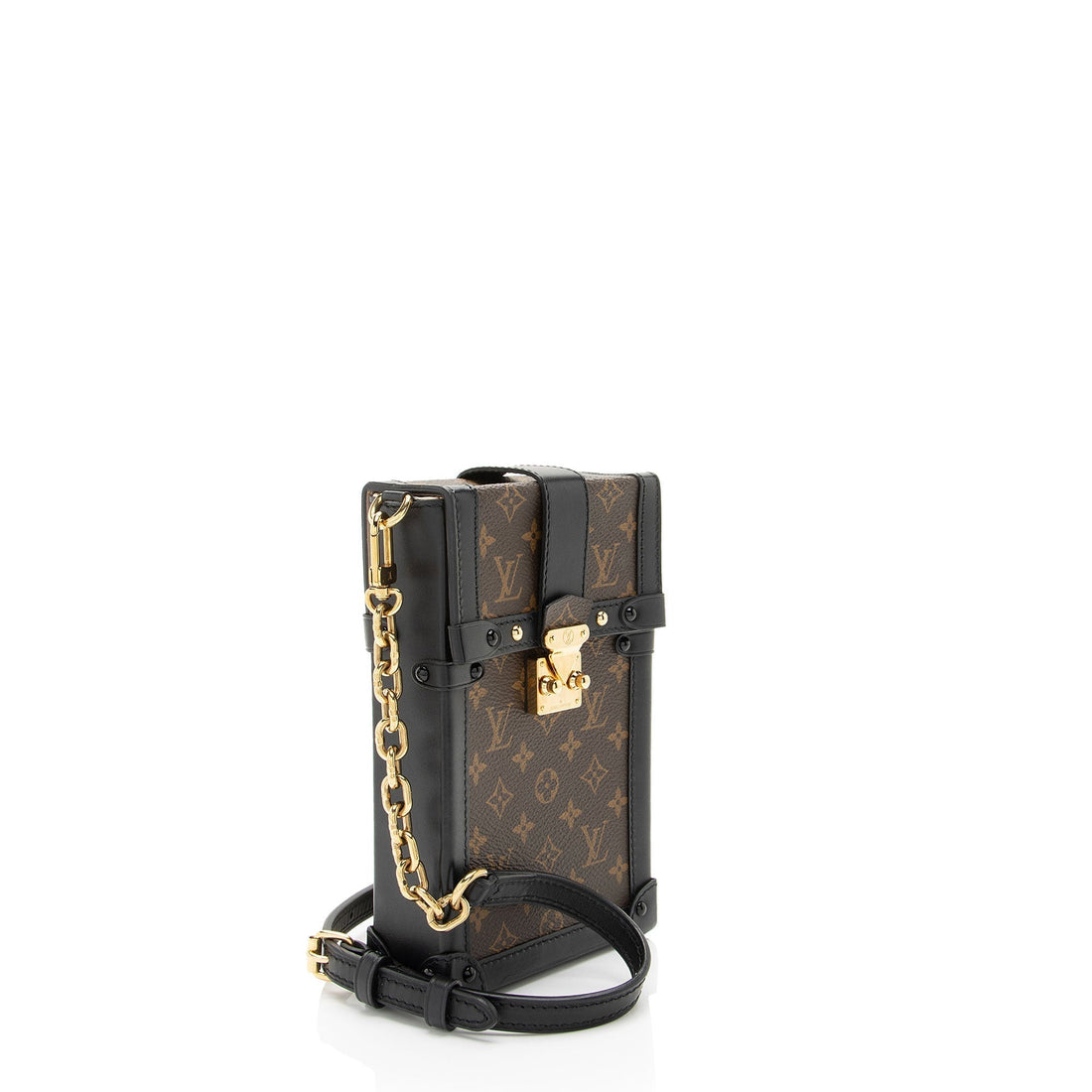 Louis Vuitton Monogram Canvas Pochette Trunk Vertical Shoulder Bag