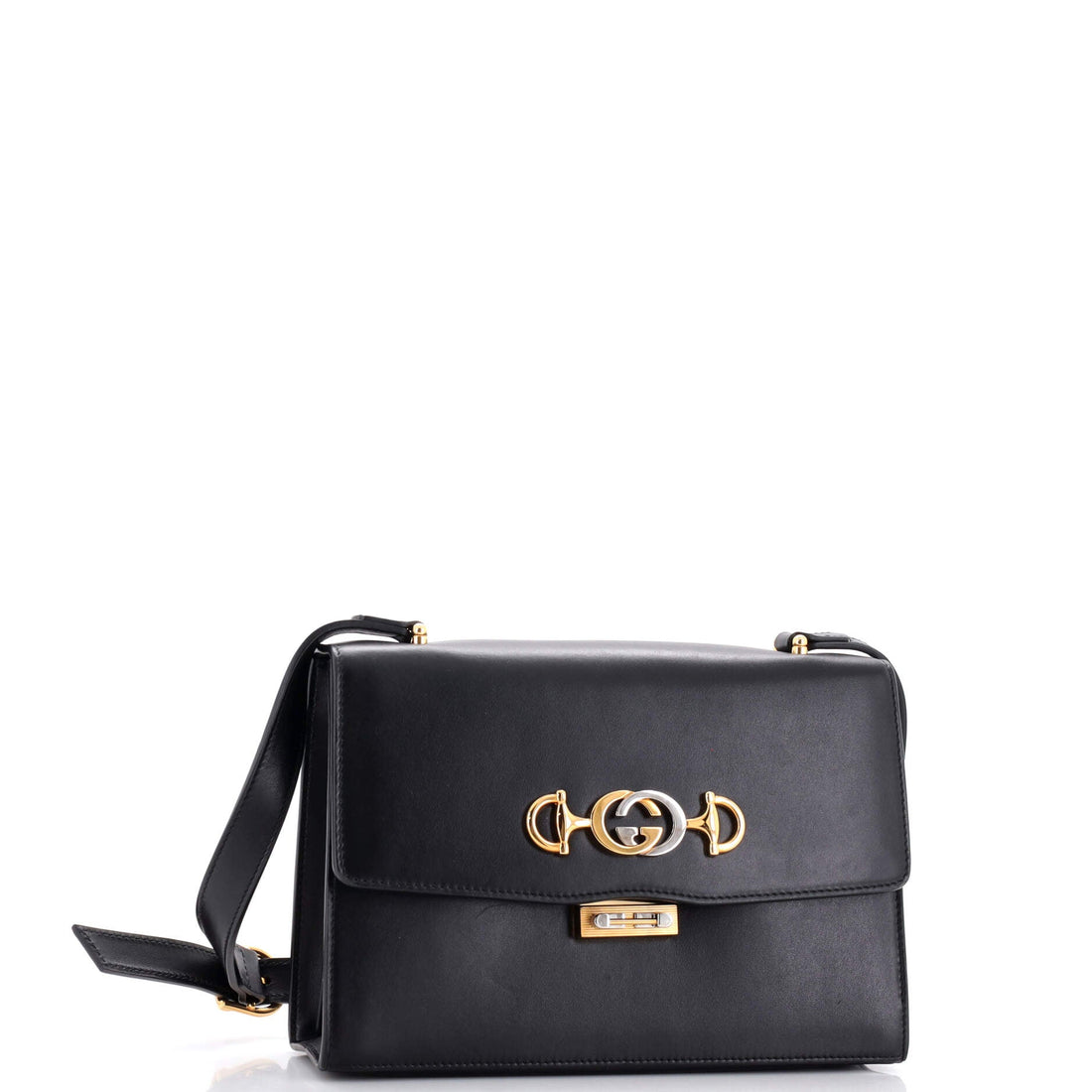 Zumi Flap Shoulder Bag Leather Small