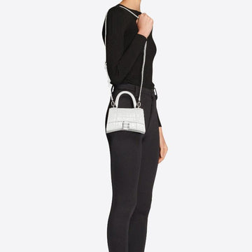 Makersluxe - Handbag Crocodile Embossed  White