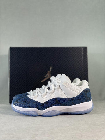 Custom Air Jordan 11 Low 'Navy Snakeskin' CD6847-102