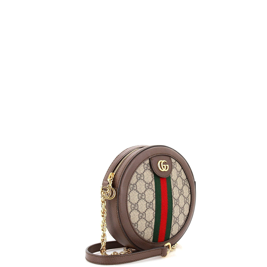 Ophidia Round Shoulder Bag GG Coated Canvas Mini