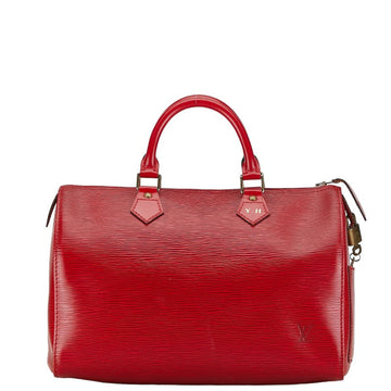 Louis Vuitton Epi Speedy 30 Handbag Mini Boston Bag M43007 Castilian Red Leather  Louis Vuitton