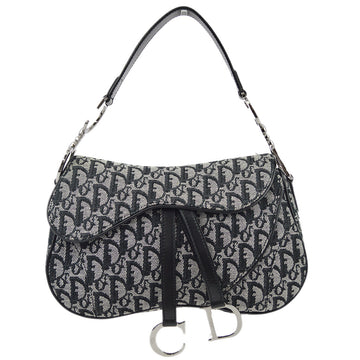 Christian Dior Black Trotter Double Saddle Handbag