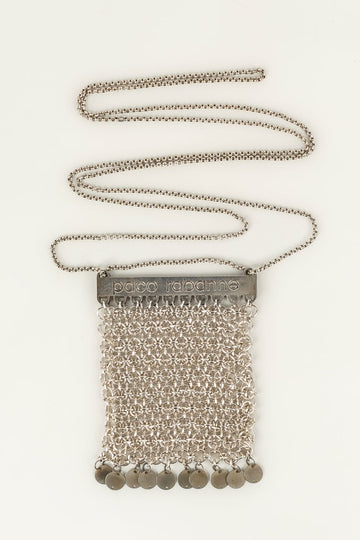 Sac en métal argenté Paco Rabanne