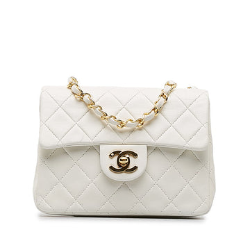 Chanel Miniature Gold  Chain Shoulder Bag White Ramscreen  CHANEL