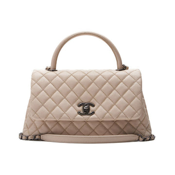 CHANEL Matrasse Coco Handle 2WAY Handbag Caviar S Ivory (Silver G) Handbag  Shoulder Bag Lady Bag Hybrid ? Delivery? Honeymoon Online