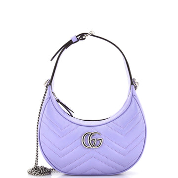 GG Marmont Half Moon Hobo Leather Mini